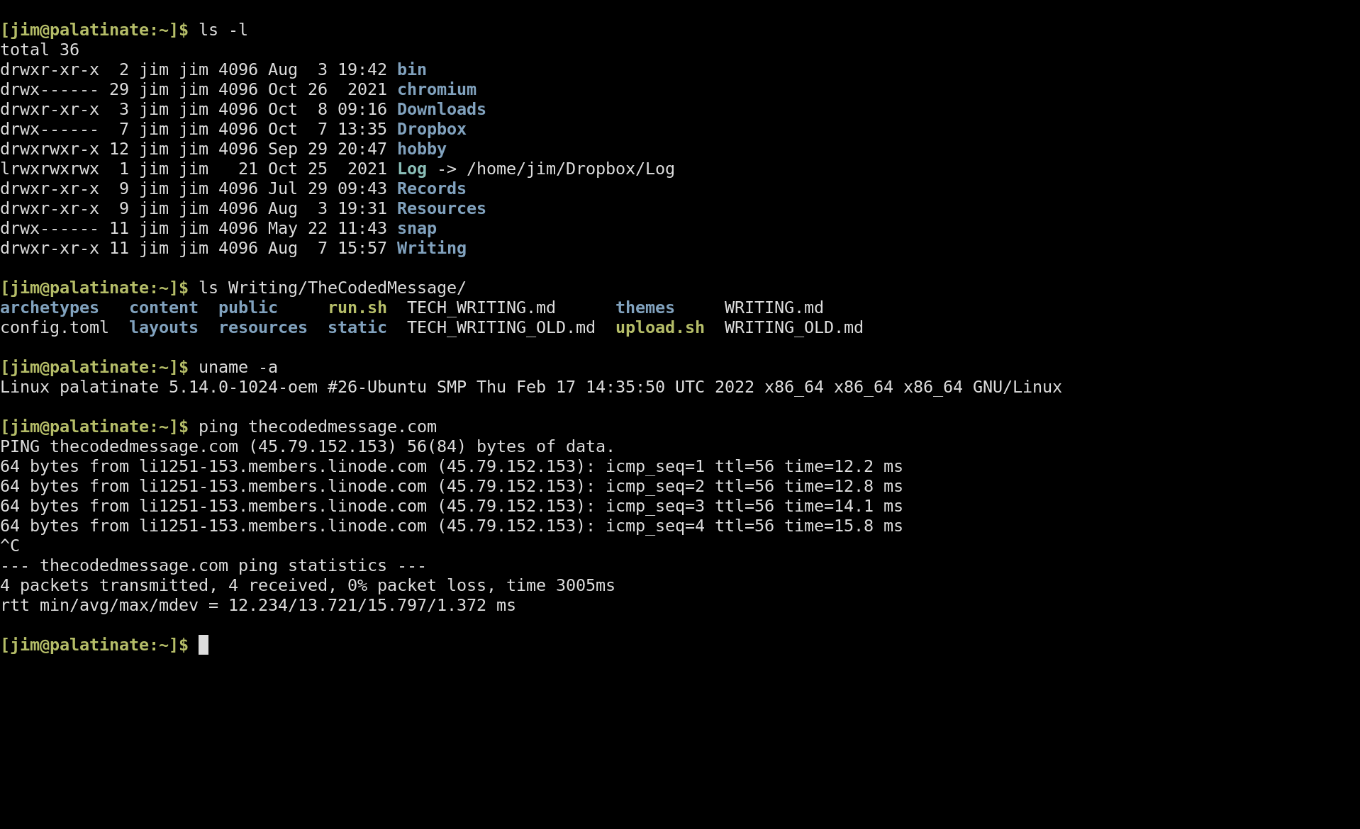 Command Line Screenshot