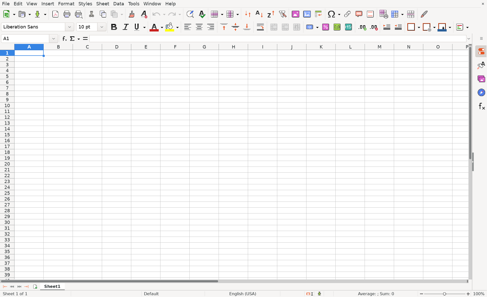 LibreOffice Calc Screenshot